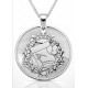COLGANTE PLATA FONDO NACAR MAGISTERIO CON CADENA Ø 25mm