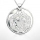 COLGANTE PLATA FONDO NACAR MEDICINA CON CADENA Ø 25mm