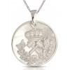 COLGANTE PLATA FONDO NACAR ING. MINAS CON CADENA Ø 25mm